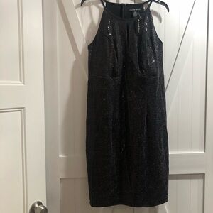 Candalite Women’s Size 1X Black Sequined Zip Back Dress New w/Tag